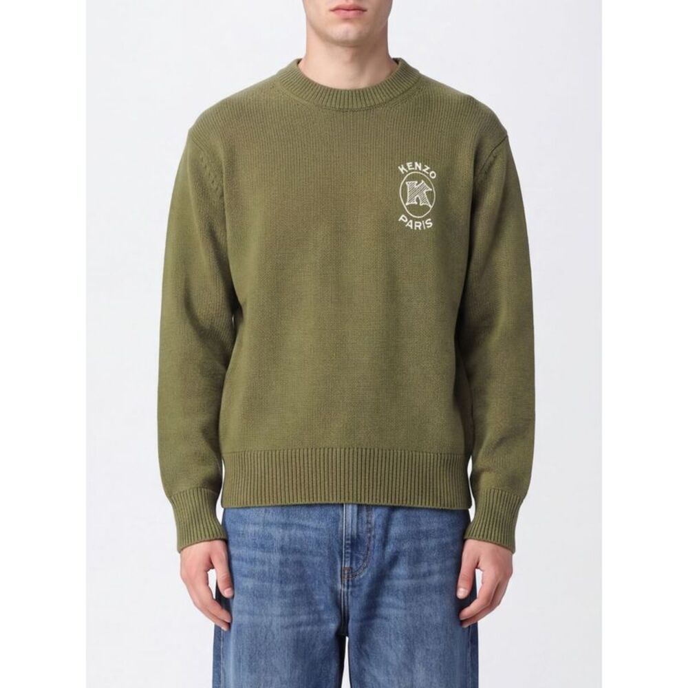 Kenzo Men Kenzo Crewneck Cotton Jumper With Contrast Embroidered Logo